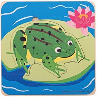 Bigjigs levenscyclus puzzel kikker