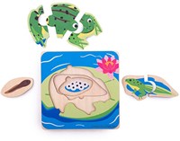 Bigjigs levenscyclus puzzel kikker-2