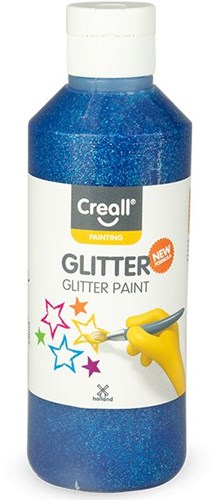 Creall glitterverf blauw 250 ml - knutselverf voor kinderen en volwassenen