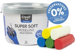 Creall klei supersoft 5 kleuren 1750gr - creatieve speelset