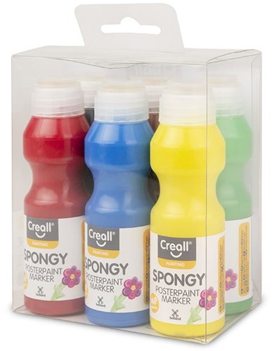 Creall Sponsachtige Plakkaatverf Stift Primair set 6x70ml