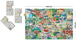 APLI Kids puzzle ville cherche et trouve - jouet éducatif en carton