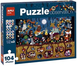 APLI Kids APLI - Forest Observe Puzzle 104 pièces