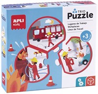 APLI Kids puzzel - beroepen en werkplekken karton educatief speelgoed