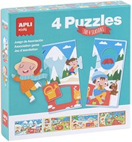 APLI Kids puzzle cherche et trouve saisons - jouet éducatif en carton