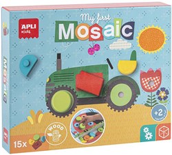 APLI Kids APLI - Ma première Mosaïque en bois (5 cartes, 15 formes en bois