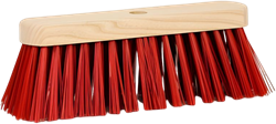 Luva balai de rue balai extérieur bois fibre synthétique rouge 29cm nettoyage