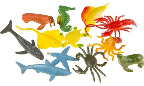 Animaux marins jouets mini figurines set 12 pièces plastique-2