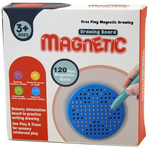 Kidsfun magnetisch tekenbord speelgoed rond 10cm - creatief reisbord