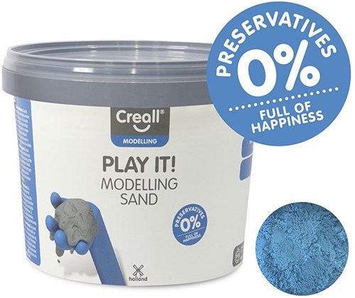 Creall Modelleerzand Kinetisch Zand 750gr Blauw-2