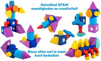 Blockaroo magnetisch vliegtuig bouwset foam blokken badspeelgoed 10dlg-3