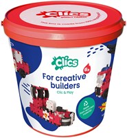 Clics blocs de construction seau pompier - set de jouets créatifs à construire