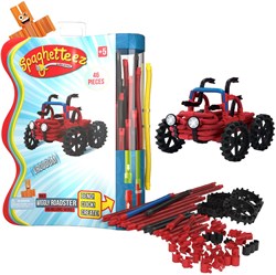 Clics jouet de construction Spaghetteez Wiggly Roadsters bâtonnets flexibles 46 pièces