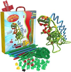 Clics coffret de construction Spaghetteez Twist-A-Saurus Rex dinosaures flexibles 64 pièces