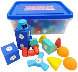 Blockaroo magnetisch bouwspeelgoed foam blokken 60 stuks badspeelgoed