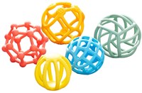 TickiT sensorisch speelgoed SiliSoft Flexi Balls regenboog set 5 stuks-2