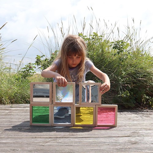 TickiT sensorisch speelgoed houten vierkanten - educatief spel-3