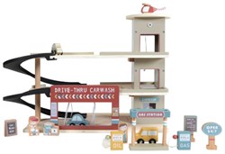 Little Dutch treinbaanuitbreiding - garage houten speelgoed FSC