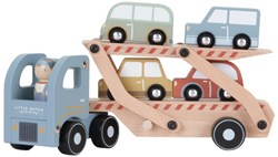 Petit camion hollandais en bois avec remorque 