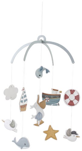 Little Dutch babymobiel Sailors Bay blauw decoratie FSC karton
