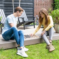 Longfield Games schaakbord en dambord hout 40x40 cm dubbelzijdig-3