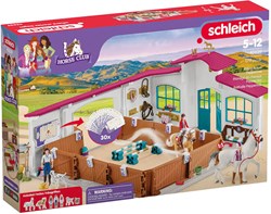 Schleich Horse Club paardenspeelset rijhal met accessoires en paarden