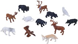 Mojo bosdieren speelset miniatuurfiguren 12-delig kunststof