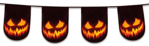 Twisk guirlande fanions citrouille Halloween PE 6 mètres décoration fête