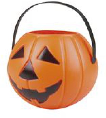 Twisk pompoen emmer oranje Halloween trick-or-treat 14x16 cm