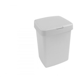 Sunware poubelle Delta 10L blanc - corbeille en plastique avec couvercle