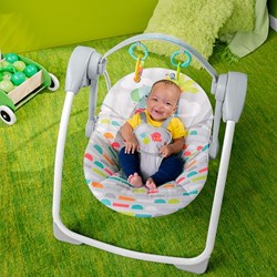 Bright Starts babyschommel draagbaar met muziek en automatische beweging