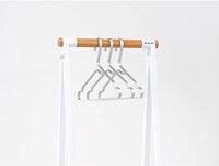 Brabantia kledingrek Linn compact wit - kleding organizer bamboe-2