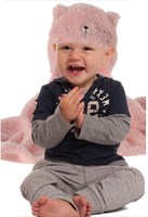 van der Meulen poncho polaire teddy 70x100cm multicolore textile bébé-3