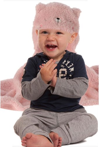 van der Meulen poncho polaire teddy 70x100cm multicolore textile bébé-3