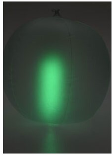Glow in the Dark ballon groen latex feest 23 cm lichtgevend-3