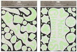 Glow in the Dark raamstickers kerst raamdecoratie kinderen