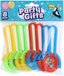 Catapult Frisbee speelgoed uitdeelcadeautjes 8 stuks kleurrijk