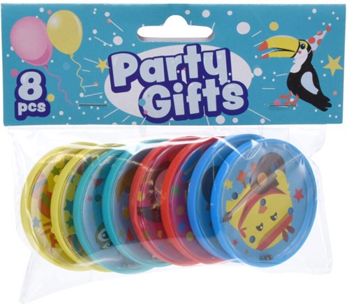 Geduldspelletje uitdeelcadeautjes - ronde spelletjes in 4 kleuren, 8 stuks