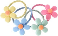 Haarelastiekjes kleurrijk bloemaccessoire voor kinderen haarstyling