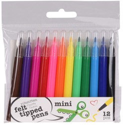 Set de mini feutres 12 couleurs - feutres créatifs pour enfants