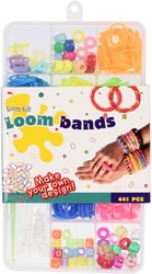 Loombandjes opbergdoos creatief speelgoed set 441-delig voor kinderen