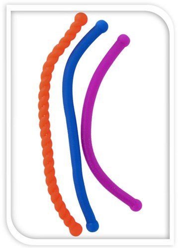 Stretch Fidget Noodle jouet lot de 3 brins colorés-2