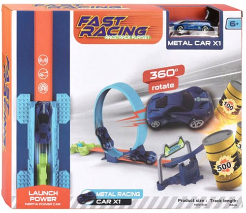 Circuit de course automobile avec 2 voitures - jouet circuit pour enfants