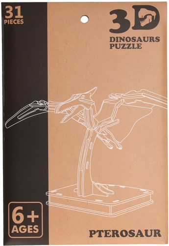 3D puzzel dinosaurus van hout educatief speelgoed multicolor