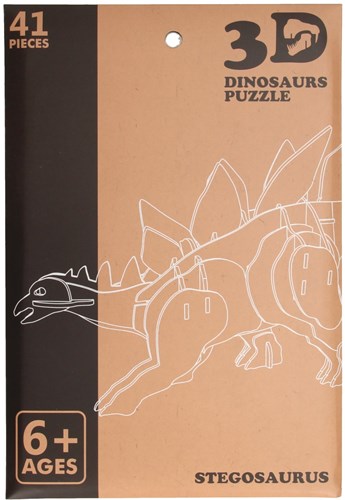 3D puzzel dinosaurus van hout educatief speelgoed multicolor-3