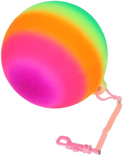 Bungeebal regenboog speelgoed met koord en haak multikleur-2