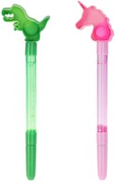 Balpen figuur Pop It glitter speelgoed pen multi kleuren