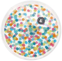 Assiettes à dessert en plastique à pois transparentes 22,5cm 4 pièces