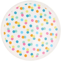 Assiettes à dessert en plastique à pois transparentes 22,5cm 4 pièces-2