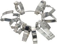 Set d'emporte-pièces Noël inox 11 pièces argenté